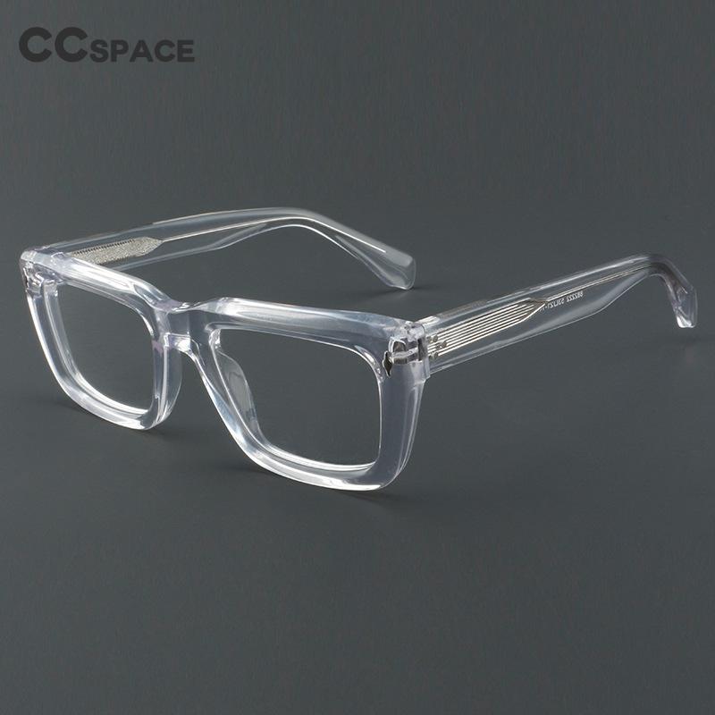 CCspace Unisex Full Rim Square Cat Eye Acetate Eyeglasses 54908 Full Rim CCspace