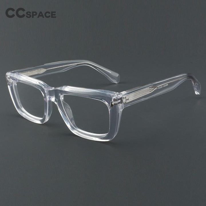 CCspace Unisex Full Rim Square Cat Eye Acetate Eyeglasses 54908 Full Rim CCspace