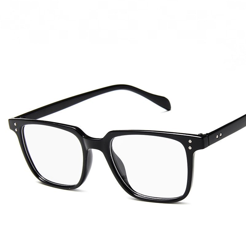 CCspace Unisex Full Rim Square Acetate Eyeglasses 55436 Full Rim CCspace BrightBlack China