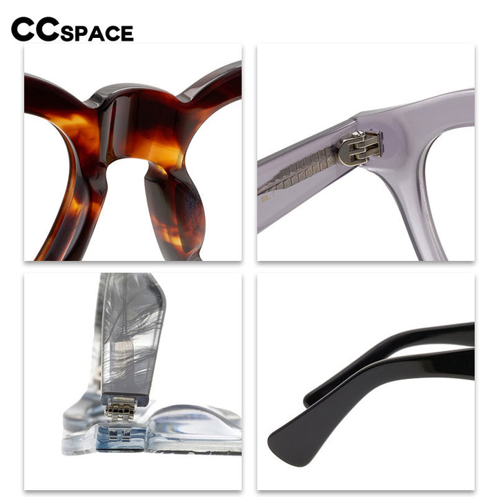 CCspace Unisex Full Rim Round Acetate Reading Glasses R47361 Reading Glasses CCspace