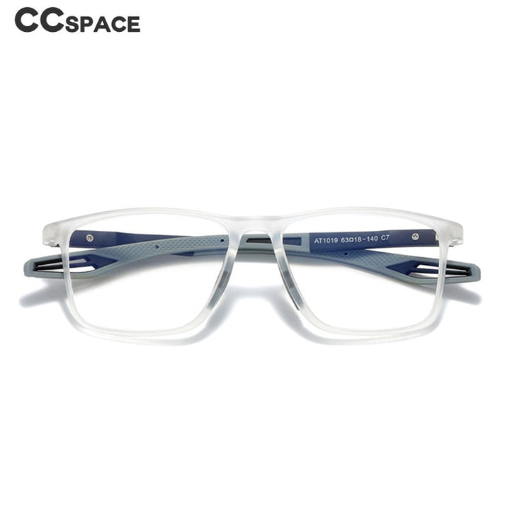 CCSpace Youth Unisex Full Rim Square TR 90 Titanium Myopic Sport Reading Glasses 55419 Reading Glasses CCspace   