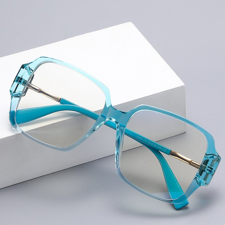 Hotony Women's Full Rim Square Acetate Eyeglasses 2099 Full Rim Hotony