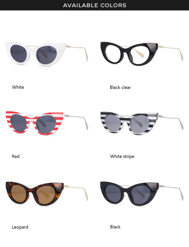 CCspace Women's Full Rim Cat Eye Resin Frame Sunglasses 54236 Sunglasses CCspace Sunglasses