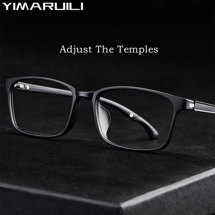 Yimaruili Unisex Full Rim Square Tr 90 Adjustable Temple Eyeglasses 5106 Full Rim Yimaruili Eyeglasses