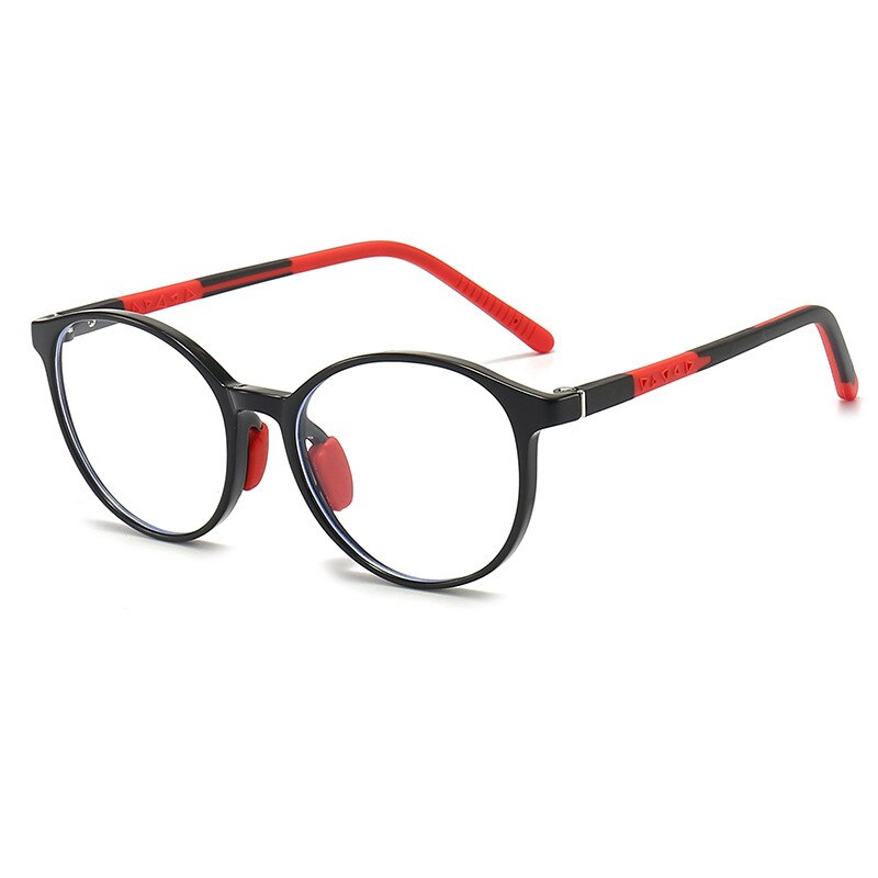 CCspace Unisex Youth Full Rim Round Silicone Eyeglasses 54672 Full Rim CCspace