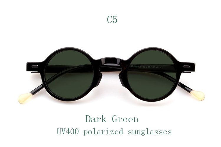 Yujo Unisex Full Rim Small Round Acetate Fiber Eyeglasses Y077 Full Rim Yujo C5 China