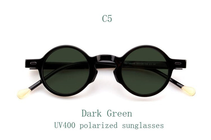 Yujo Unisex Full Rim Small Round Acetate Fiber Eyeglasses Y077 Full Rim Yujo C5 China