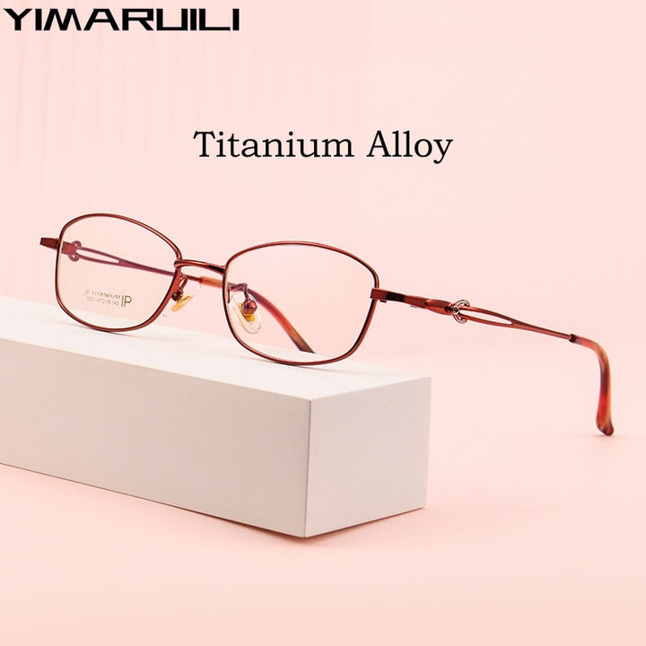 Yimaruili Unisex Full Rim Square Titanium Eyeglasses 3531Ti Full Rim Yimaruili Eyeglasses