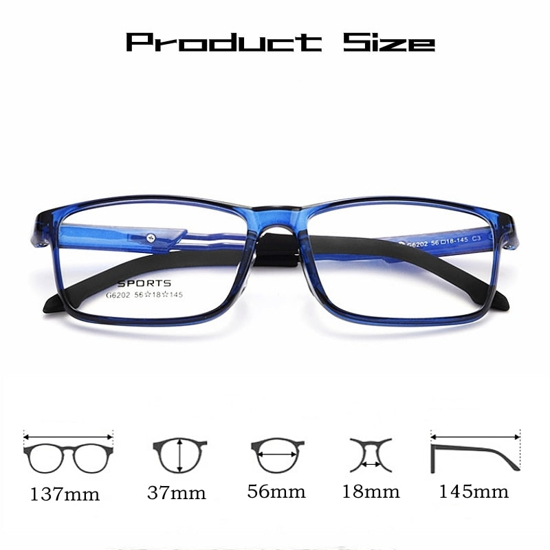 Yimaruili Unisex Full Rim Square Ultem Silicone Sports Eyeglasses 6202g Full Rim Yimaruili Eyeglasses