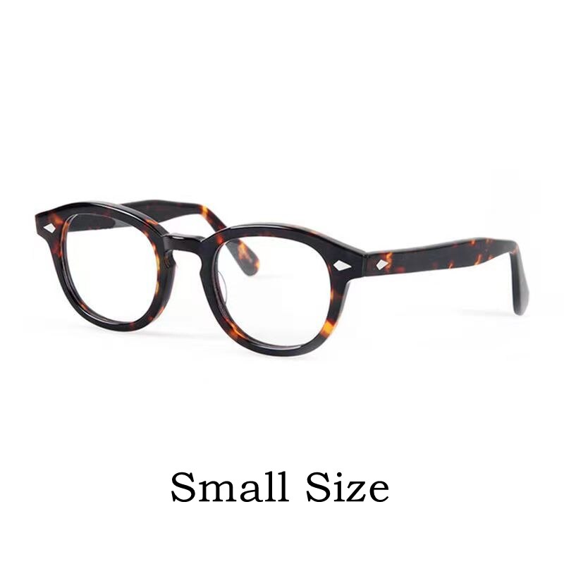 Yimaruili Unisex Full Rim Round Acetate Eyeglasses Three Sizes Y1915 Full Rim Yimaruili Eyeglasses S Tortoiseshell