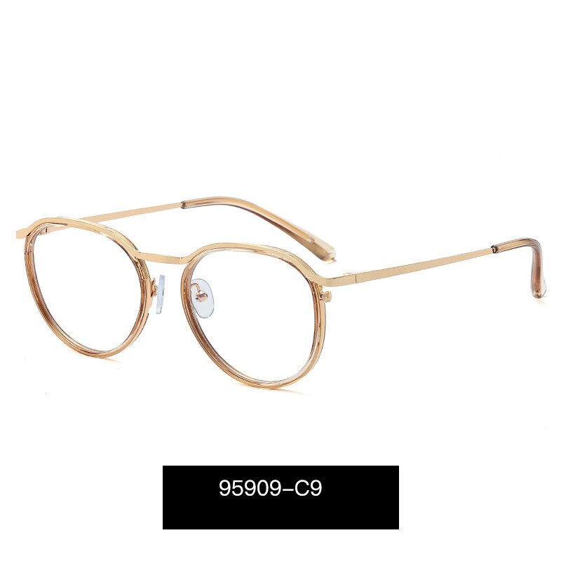 Hotony Women's Full Rim Round TR 90 Resin Alloy Frame Eyeglasses 95909 Full Rim Hotony C9