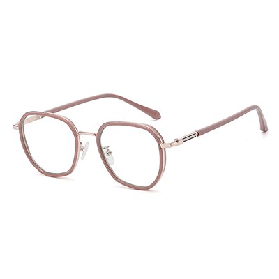 Ralferty Unisex Full Rim Irregular Square Alloy Eyeglasses D829 Full Rim Ralferty China C545 Pink