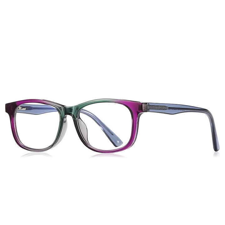 Zirosat Children's Unisex Full Rim Square Tr 90 + Cp Eyeglasses 20212 Full Rim Zirosat C4