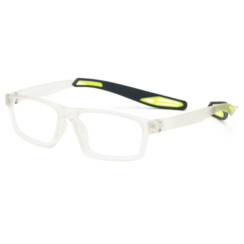 Reven Jate Unisex Full Rim Square Tr 90 Sport Eyeglasses 1219 Full Rim Reven Jate transparent