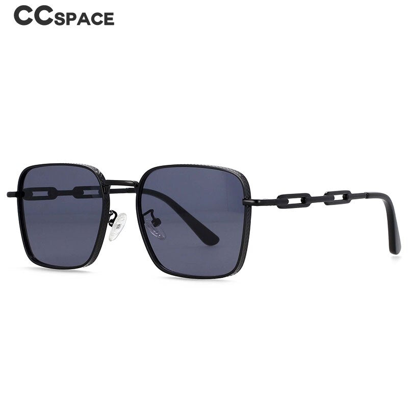 CCspace Unisex Full Rim Rectangle Resin Alloy Frame Sunglasses 54448 Sunglasses CCspace Sunglasses
