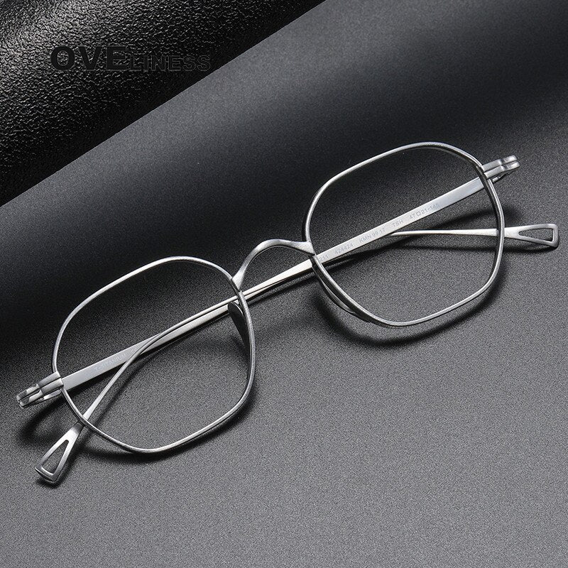 Oveliness Unisex Full Rim Oval Square Titanium Eyeglasses 9917 Full Rim Oveliness