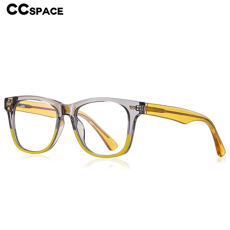 CCspace Children's Unisex Full Rim Square Tr 90 Titanium Frame Eyeglasses 54574 Full Rim CCspace