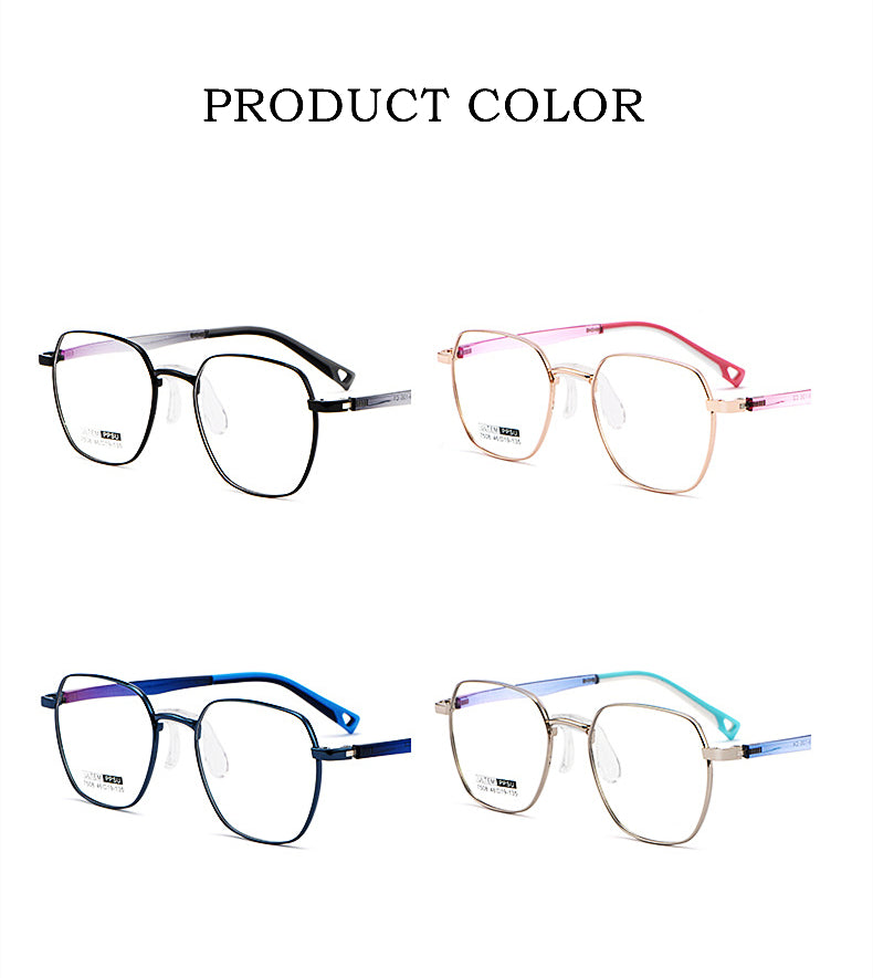 Yimaruili Unisex Children's Full Rim Polygon Square Ultem Frame Eyeglasses 7508S Full Rim Yimaruili Eyeglasses