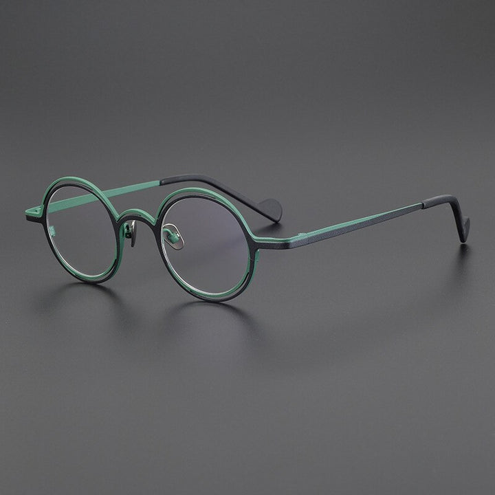 Gatenac Unisex Full Rim Round Titanium Eyeglasses Gxyj999 Full Rim Gatenac