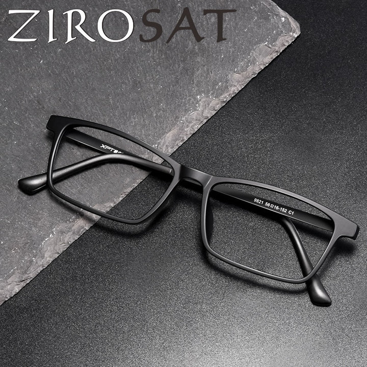 Zirosat Unisex Full Rim Square Tr 90 Titanium Eyeglasses  9821 Full Rim Zirosat