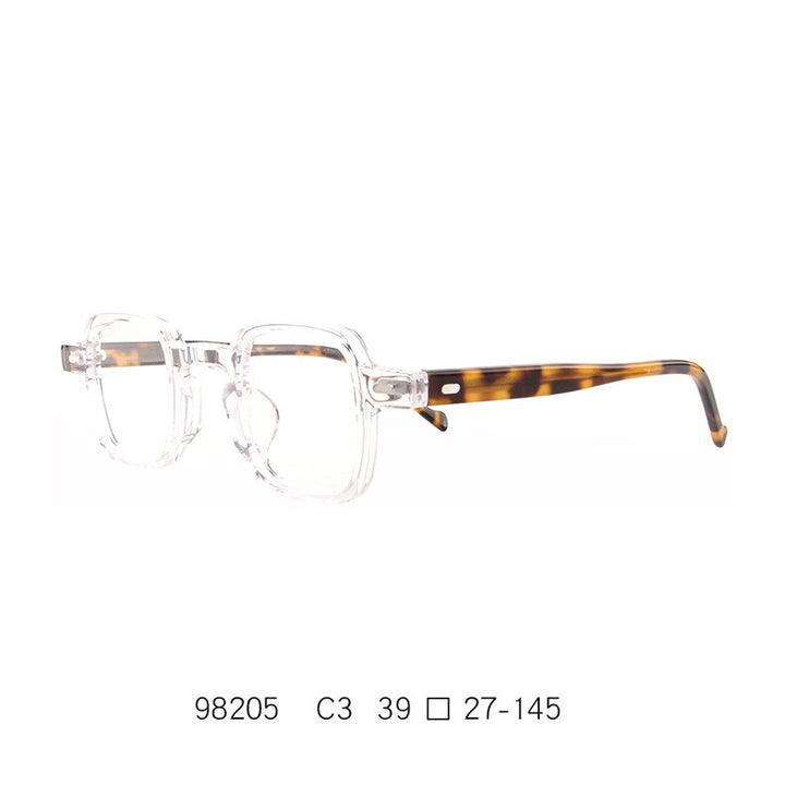 CCspace Women's Full Rim Square Acetate Eyeglasses 55241 Full Rim CCspace Clear China
