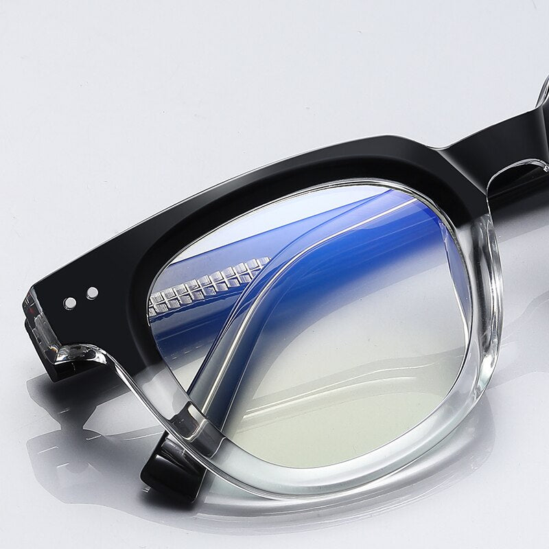 Reven Jate Unisex Full Rim Square Oval Tr 90 Acetate Alloy Eyeglasses 2120 Full Rim Reven Jate