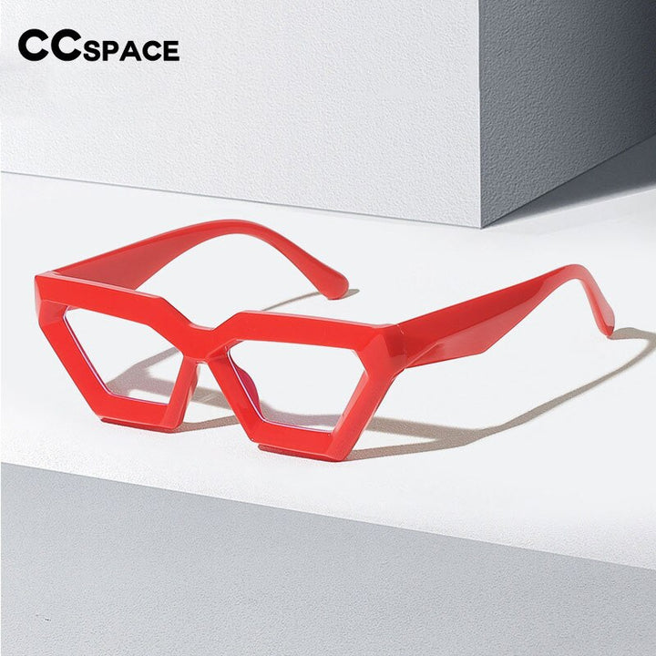 CCspace Women's Full Rim Oval Cat Eye Acetate Eyeglasses 55613 Full Rim CCspace