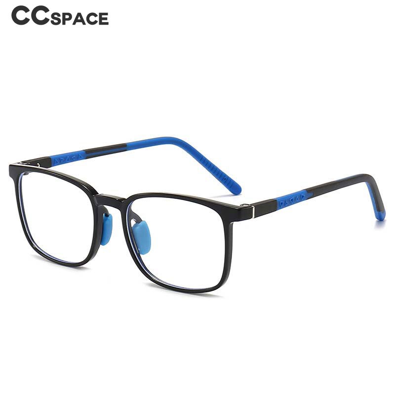 CCspace Unisex Youth Full Rim Square Silicone Eyeglasses 54671 Full Rim CCspace