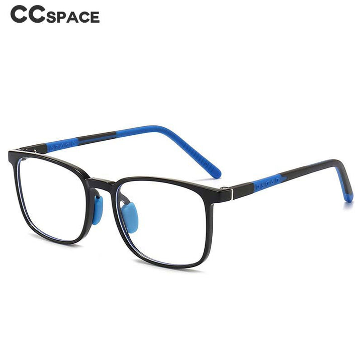 CCspace Unisex Youth Full Rim Square Silicone Eyeglasses 54671 Full Rim CCspace