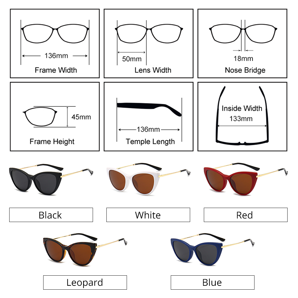Ralferty Women's Full Rim Oval Cat Eye Acetate Eyeglasses With Clip On Sunglasses 2353 With Clip Ons Ralferty