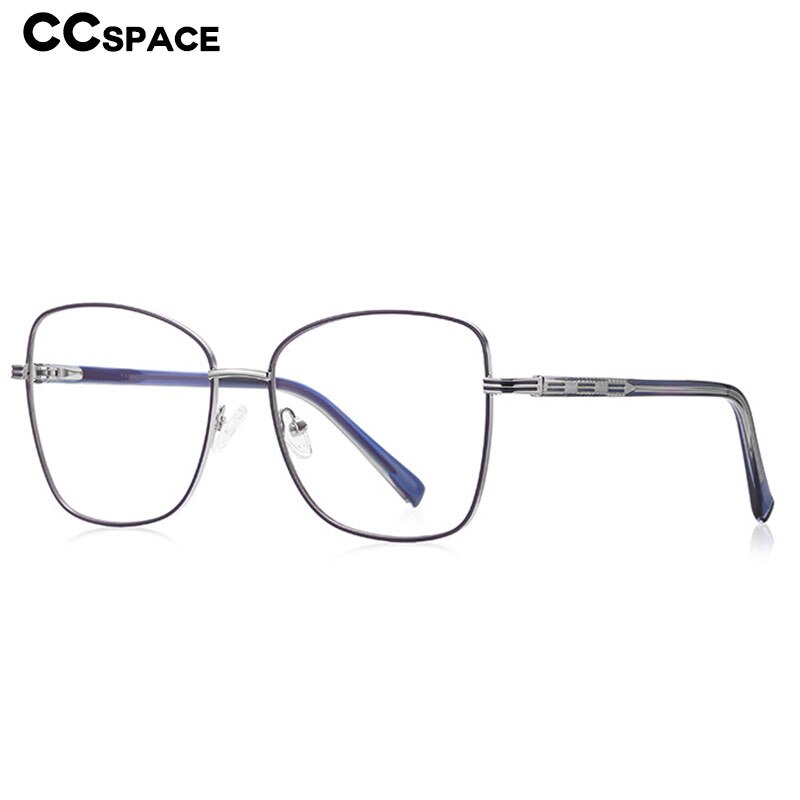 CCspace Unisex Full Rim Square Alloy Eyeglasses 55529 Full Rim CCspace