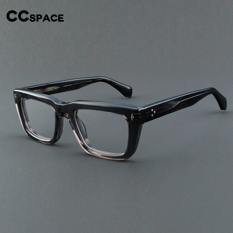 CCspace Unisex Full Rim Square Cat Eye Acetate Eyeglasses 54908 Full Rim CCspace