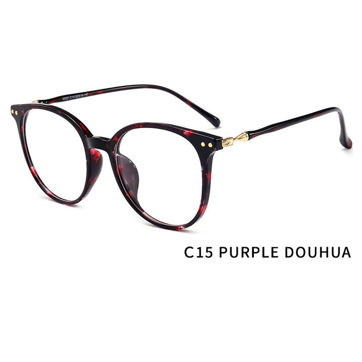 Kansept Unisex Full Rim Round Square Tr 90 Titanium Eyeglasses 90021 Full Rim Kansept C15