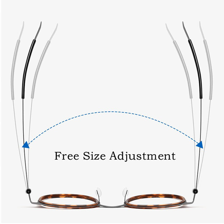 Gmei Unisex Full Rim Round Square Screwless Titanium 9704Jw Full Rim Gmei Optical