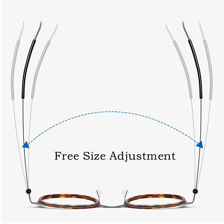 Gmei Unisex Full Rim Round Square Screwless Titanium 9704Jw Full Rim Gmei Optical   