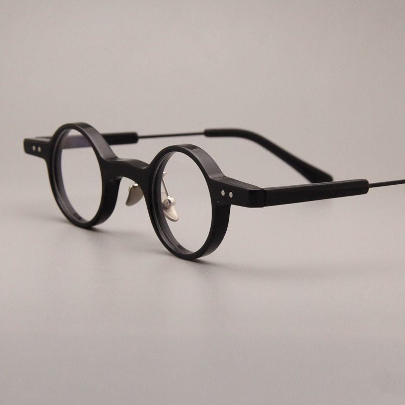 Cubojue Unisex Small Round Tr 90 Titanium Hyperopic Reading Glasses dr001 Reading Glasses Cubojue 0 Black