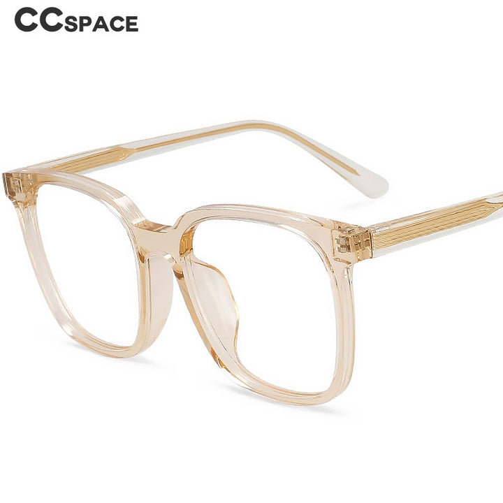 CCspace Unisex Full Rim Square Acetate Eyeglasses 55546 Full Rim CCspace