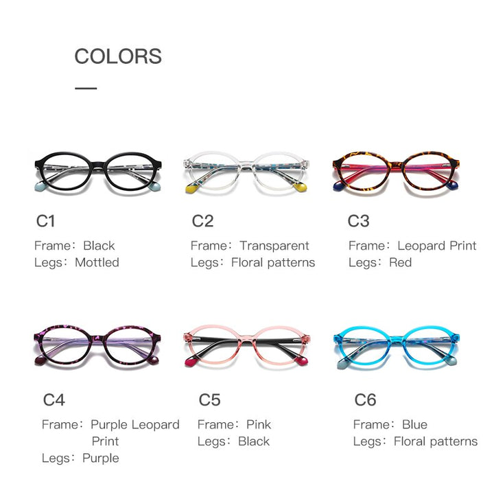 Zirosat Children's Unisex Full Rim Round Square Tr 90 + Cp Eyeglasses 20205 Full Rim Zirosat