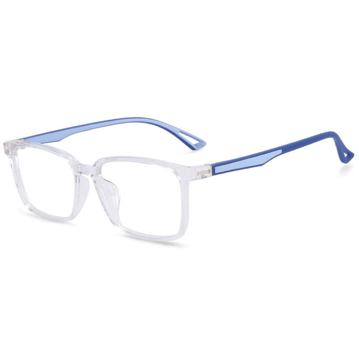 CCspace Unisex Full Rim Square Tr 90 Alloy Frame Eyeglasses 54368 Full Rim CCspace China Clear