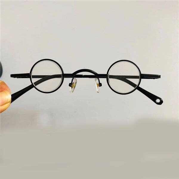 Cubojue Unisex Full Rim Small Round Alloy Myopic Reading Glasses Reading Glasses Cubojue