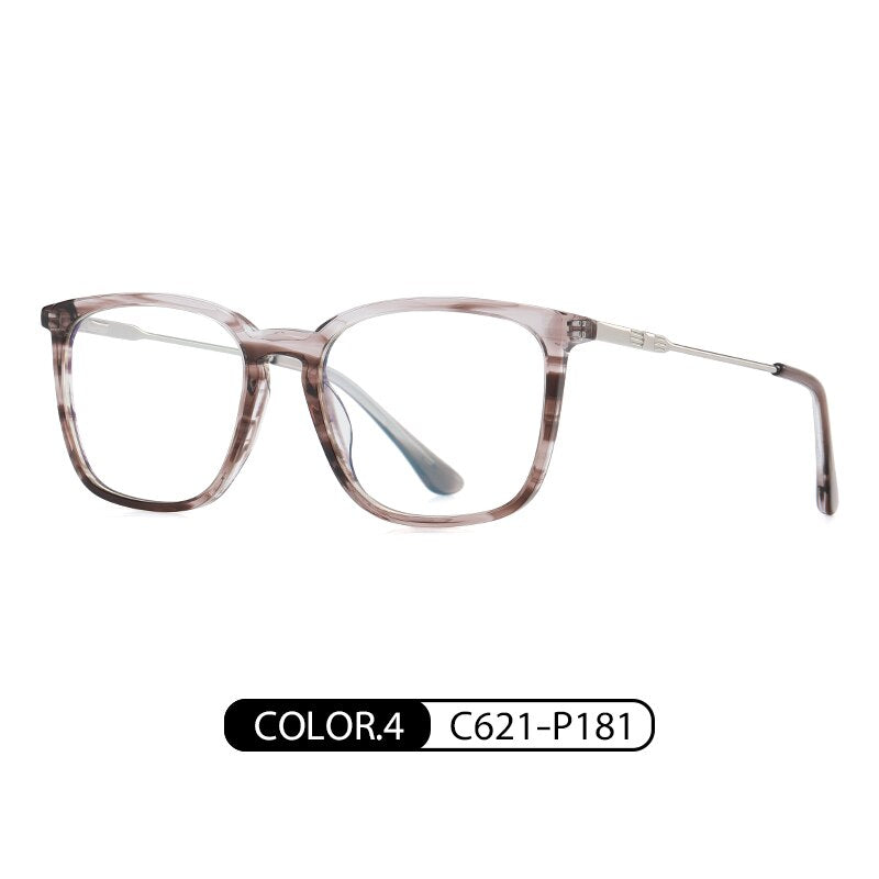 Zirosat Unisex Full Rim Square Acetate Eyeglasses Bj9203 Full Rim Zirosat C4