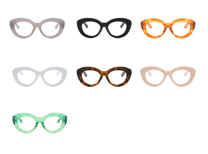 CCspace Women's Full Rim Large Cat Eye Acetate Eyeglasses 55118 Full Rim CCspace