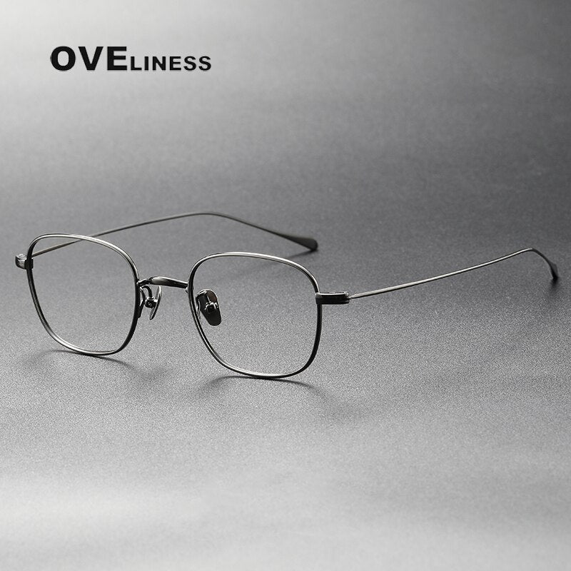 Oveliness Unisex Full Rim Square Titanium Eyeglasses Gws199 Full Rim Oveliness gun