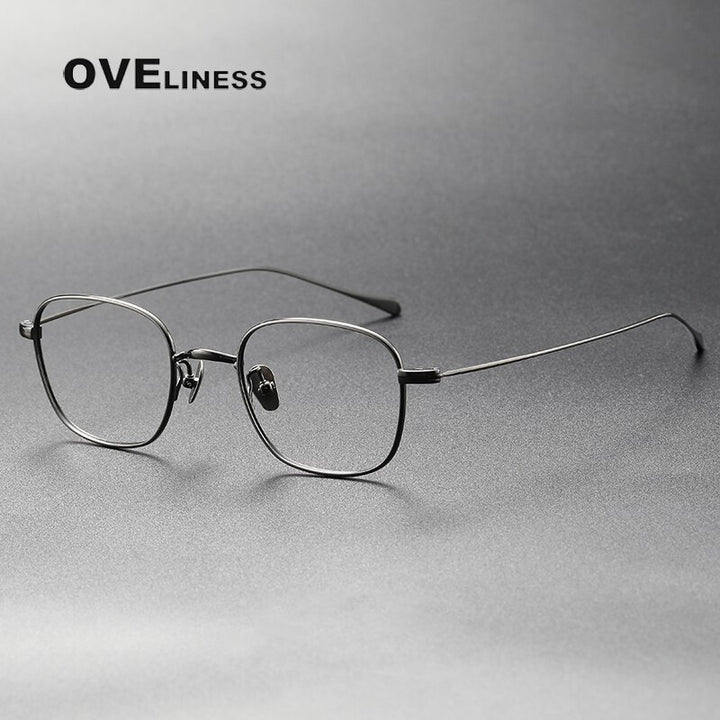 Oveliness Unisex Full Rim Square Titanium Eyeglasses Gws199 Full Rim Oveliness gun