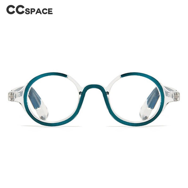 CCspace Women's Full Rim Round Acetate Hyperopic Reading Glasses 55299 Reading Glasses CCspace