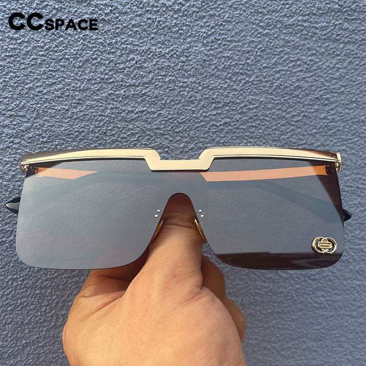 CCspace Women's Rimless Oversized Square One Lens Alloy Frame Sunglasses 51121 Sunglasses CCspace Sunglasses