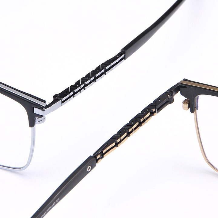 Bclear Men's Full Rim Square Titanium Frame Eyeglasses My8622 Full Rim Bclear   