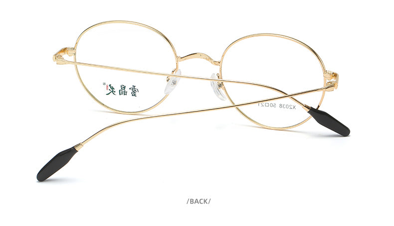 Reven Jate Unisex Full Rim Round Alloy Frame Eyeglasses X2038 Full Rim Reven Jate