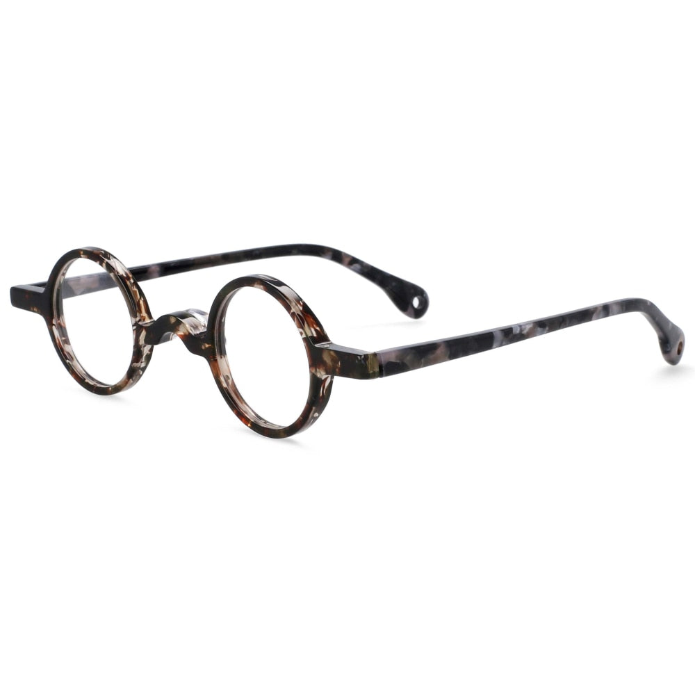 CCspace Unisex Full Rim Round Acetate Frame Eyeglasses 54250 Full Rim CCspace Tortoiseshell