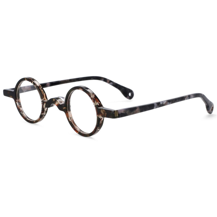 CCspace Unisex Full Rim Round Acetate Frame Eyeglasses 54250 Full Rim CCspace Tortoiseshell